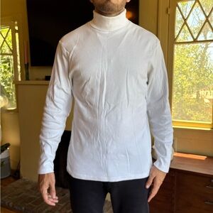 GAP White Turtleneck Sweater Lightweight Knit